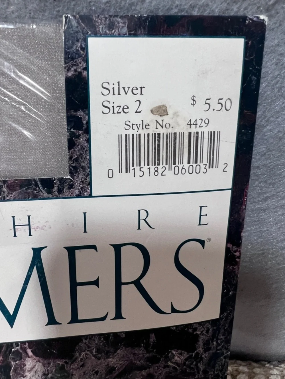 Berkshire Shimmers Pantyhose Silver Size 2 Ultra Sheer Control Top  NIP McBling
